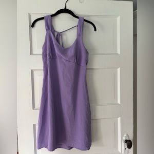 The cutest light purple mini dress